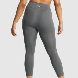 Gymshark M Logo High-rise Training Leggings Super Soft Gray Workout Smooth